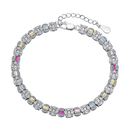 [Hevara Jewelry]Dazzling Radiant Multi Cut Daily Bracelet