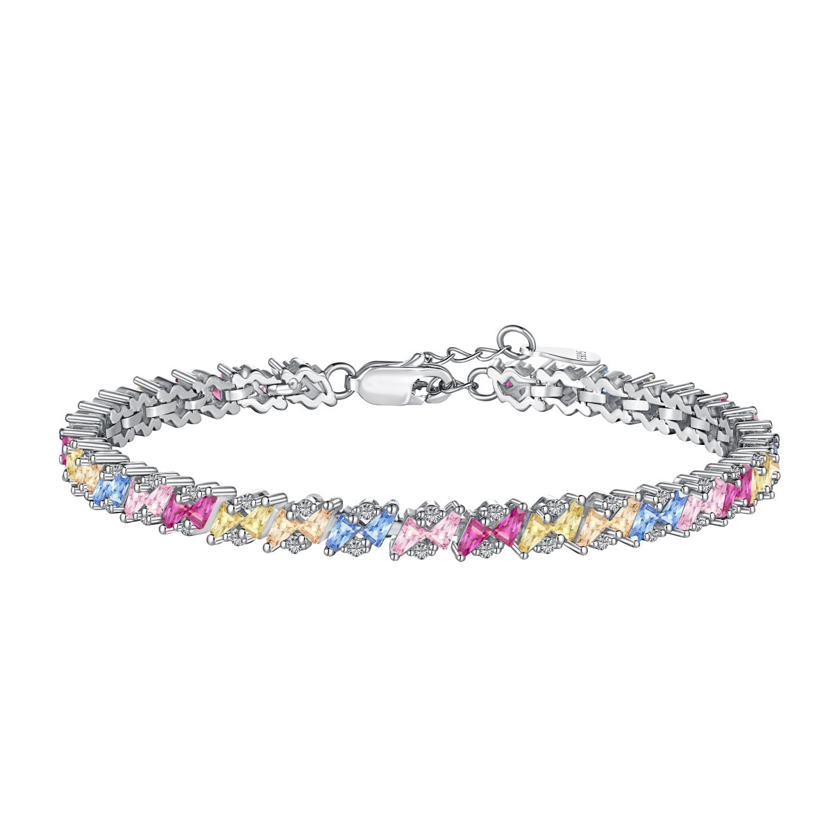 [Hevara Jewelry]Ornate Sparkling Multi Cut Party Bracelet