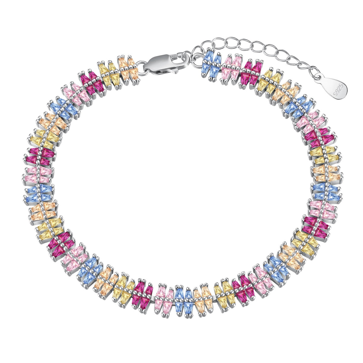 [Hevara Jewelry]Sparkling Exquisite Multi Cut Party Bracelet