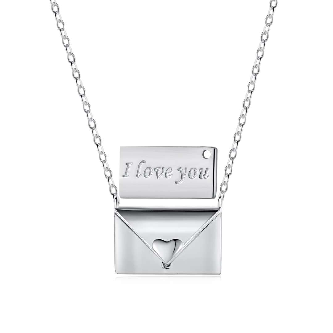 [Hevara Jewelry]Envelope Heart Shape Mother's Day Necklace