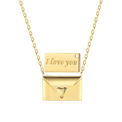 [Hevara Jewelry]Envelope Heart Shape Mother's Day Necklace