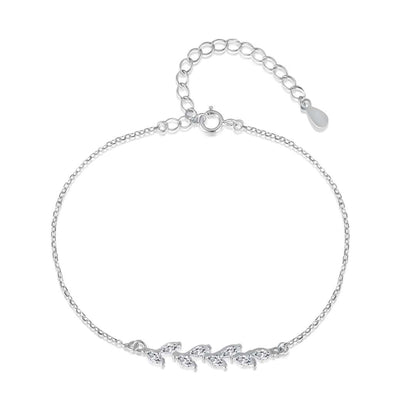 [Hevara Jewelry]Elegant Wheat Leaves Shape Bracelet