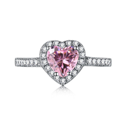 [Hevara Jewelry]Eternity Splashy Romantic Heart Shape Lover Ring