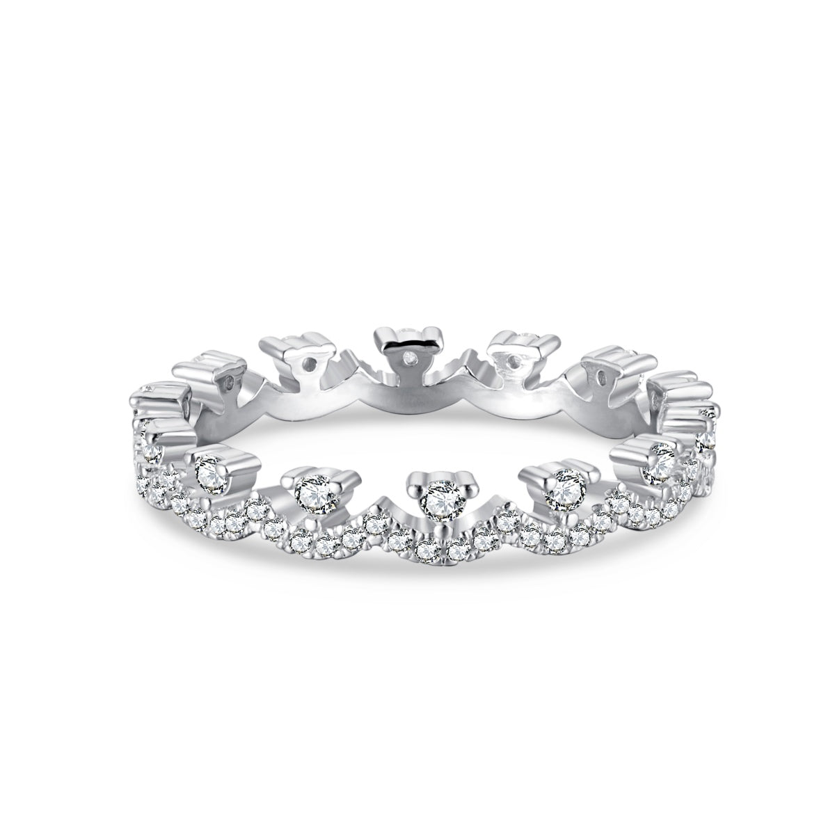 [Hevara Jewelry]Elegant Resplendent Round Shape Party Ring