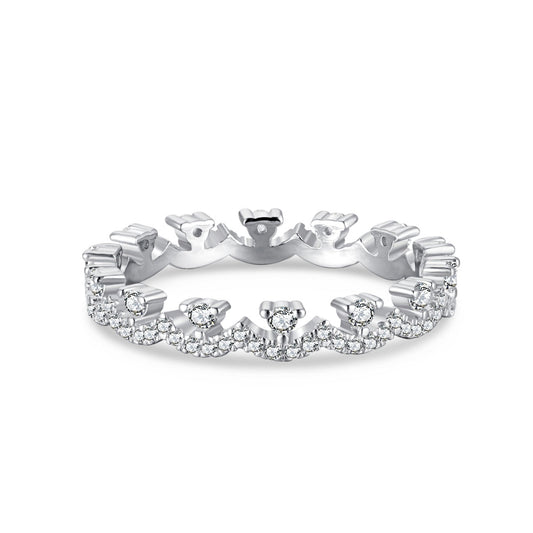 [Hevara Jewelry]Elegant Resplendent Round Shape Party Ring