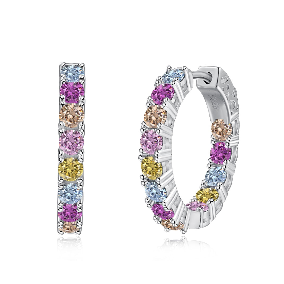 [Hevara Jewelry]Unique Round Cut Daily Earrings