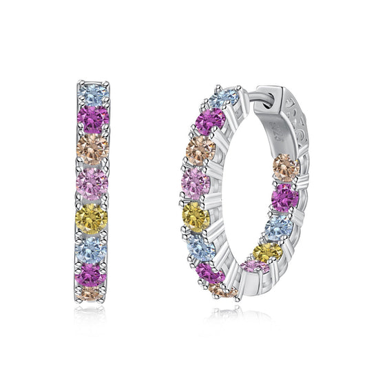 [Hevara Jewelry]Unique Round Cut Daily Earrings