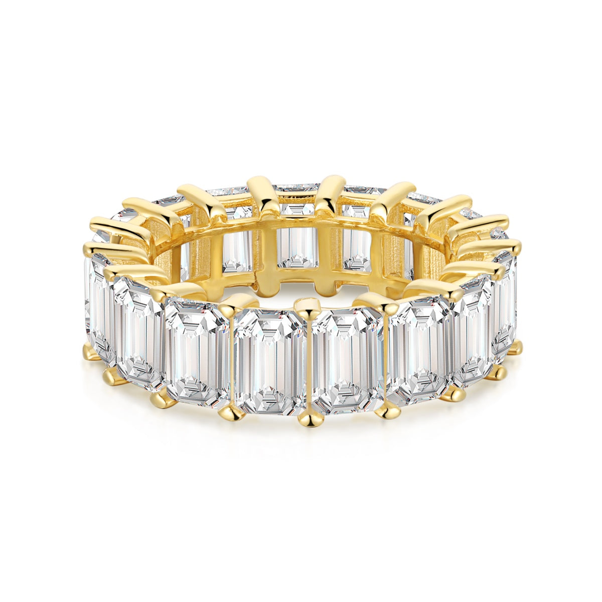 [Hevara Jewelry]0.75 Carat Elegant Emerald Cut Tennis Ring