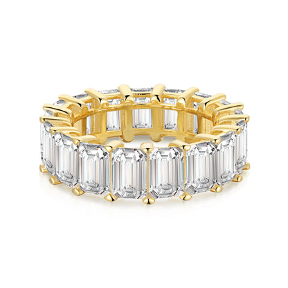 [Hevara Jewelry]0.75 Carat Elegant Emerald Cut Tennis Ring