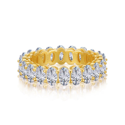 [Hevara Jewelry]Ornate Oval Cut Tennis Ring