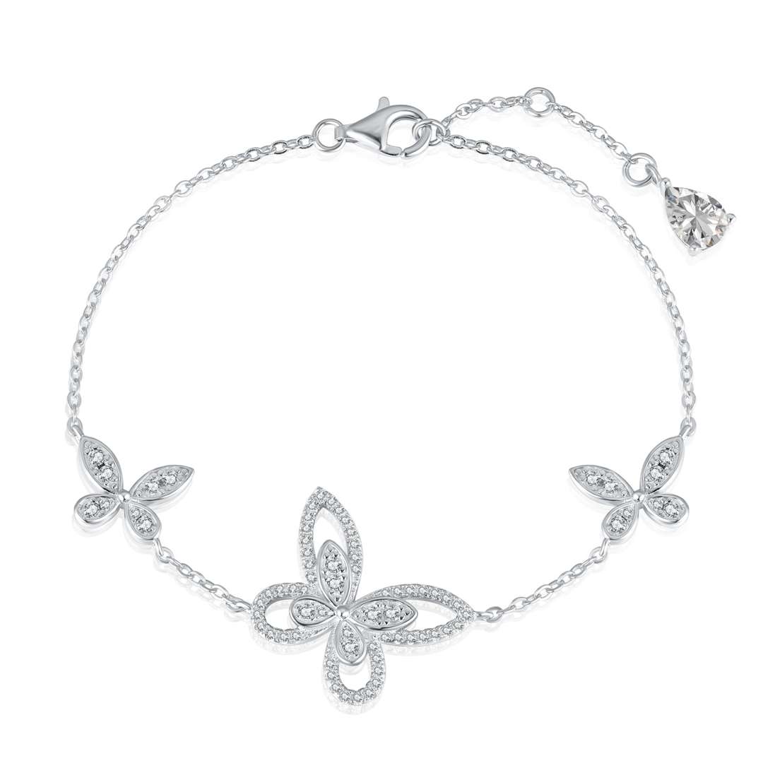 [Hevara Jewelry]Delicate Butterfly Pendant Bracelet