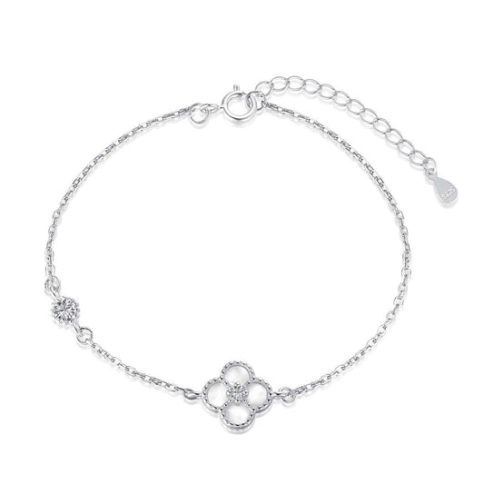 [Hevara Jewelry]Delicate Four Leaf Clover Bracelet