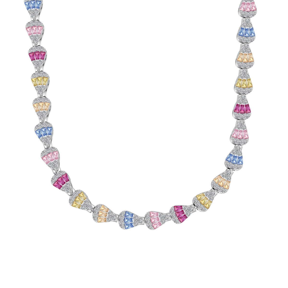[Hevara Jewelry]Radiant Colorful Rainbow Necklace