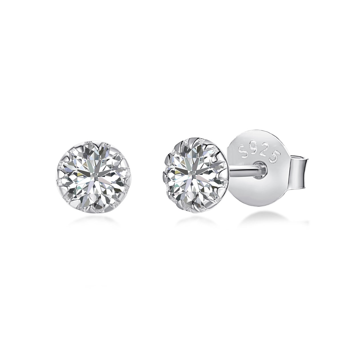 [Hevara Jewelry]Sparkling Colorful Round Shape Earrings