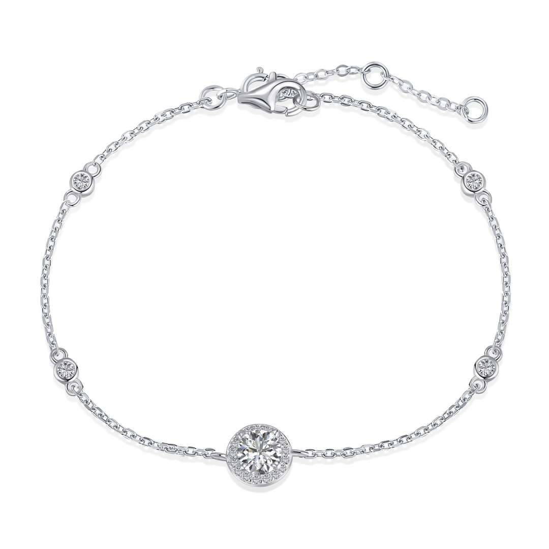 [Hevara Jewelry]Dazzling Round Cut Shape Bracelet