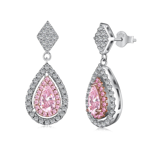 [Hevara Jewelry]Ornate Delicate Water Drop Shape Banquet Earrings