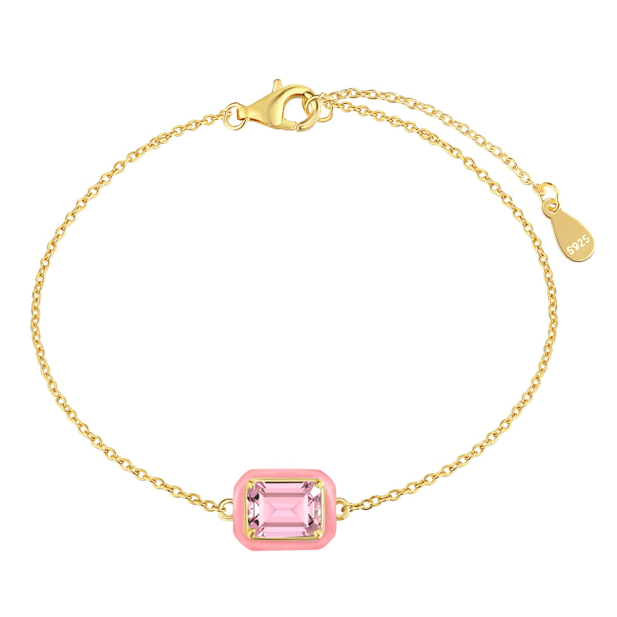 [Hevara Jewelry]2.0 Carat Sparkling Colorful Emerald Cut Daily Bracelet