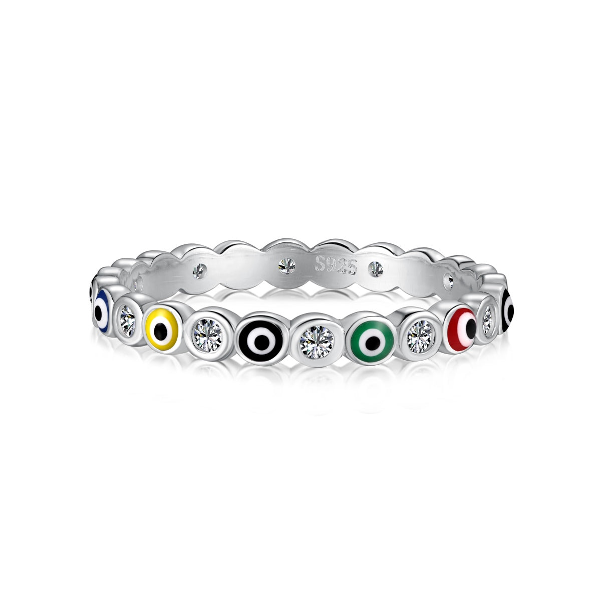 [Hevara Jewelry]Sparkling Vibrant Round Shape Daily Ring