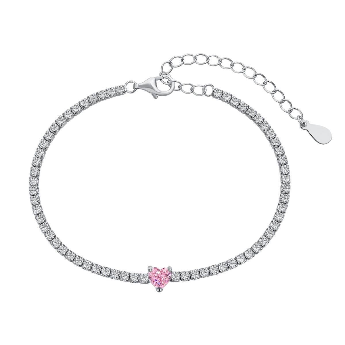 [Hevara Jewelry]0.5 Carat Elegant Romantic Heart Shape Lover Bracelet