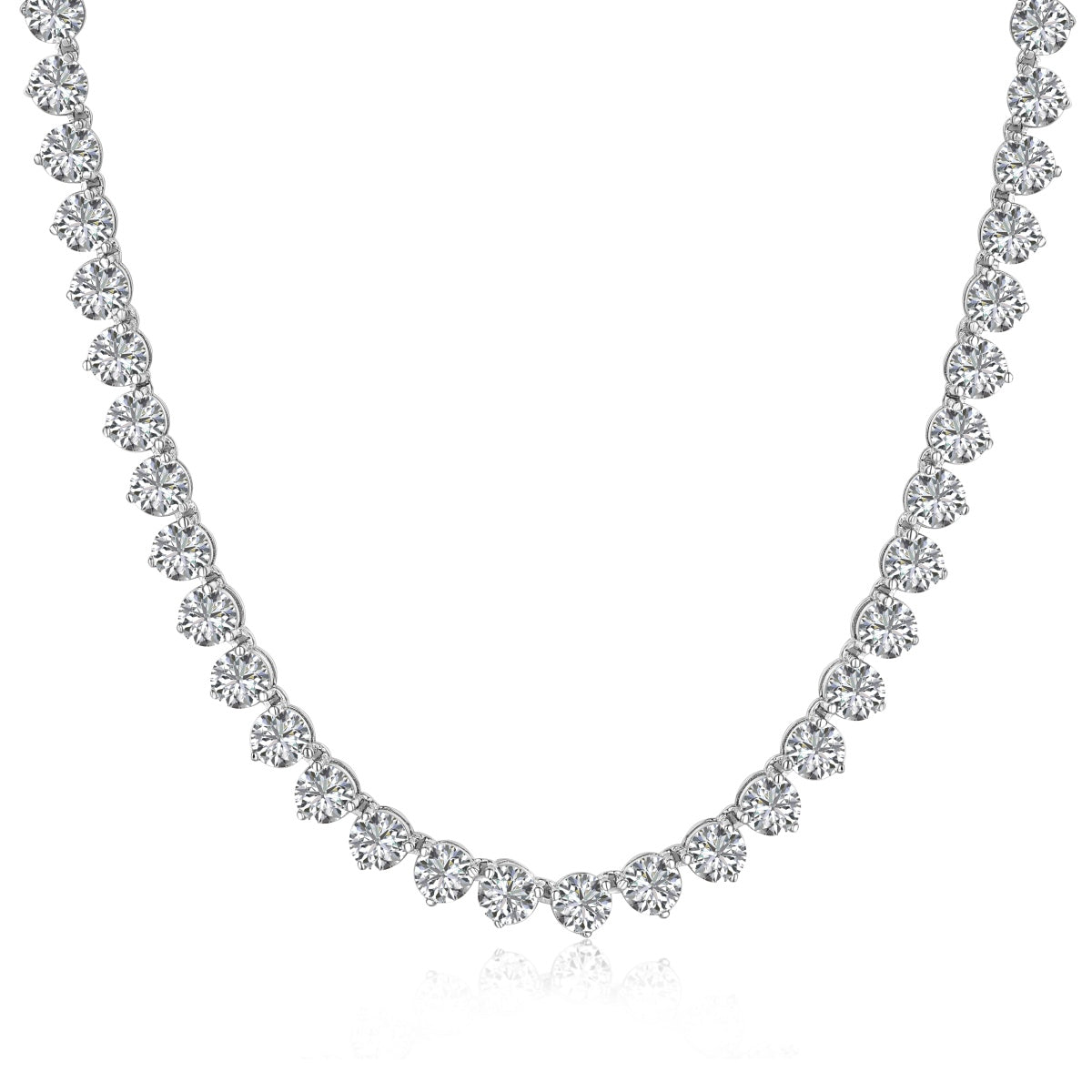 [Hevara Jewelry]Ornate Heart Cut Tennis Necklace
