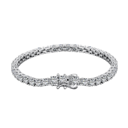 [Hevara Jewelry]Luxurious Ornate Round Cut Tennis Bracelet