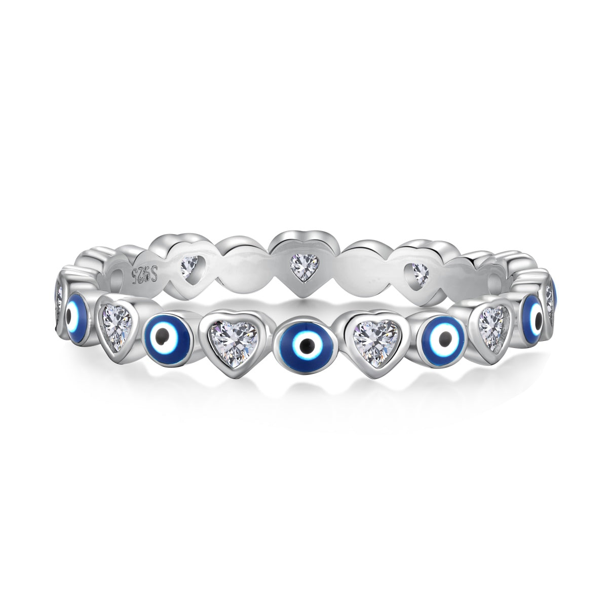 [Hevara Jewelry]Radiant Colorful Round Shape Daily Ring