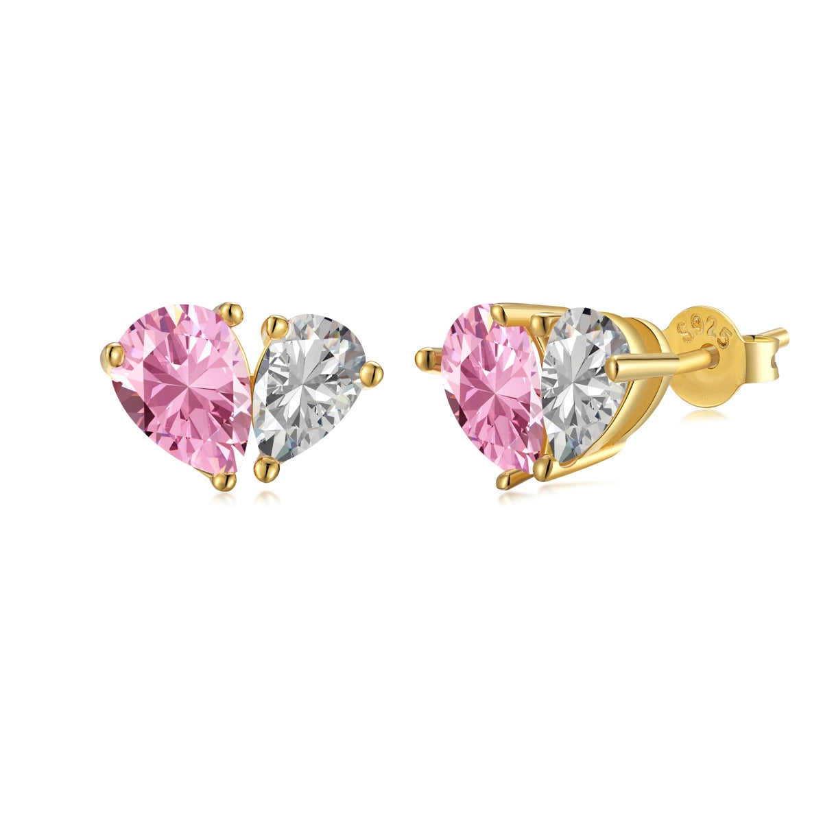 [Hevara Jewelry]Dazzling Elegant Heart Cut Lover Earrings