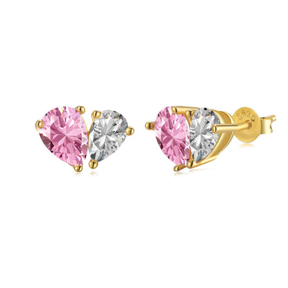 [Hevara Jewelry]Dazzling Elegant Heart Cut Lover Earrings