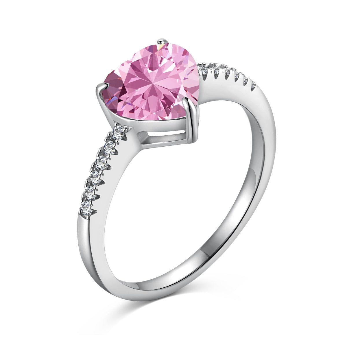 [Hevara Jewelry]2.0 Carat Dazzling Lustrous Heart Cut Lover Ring