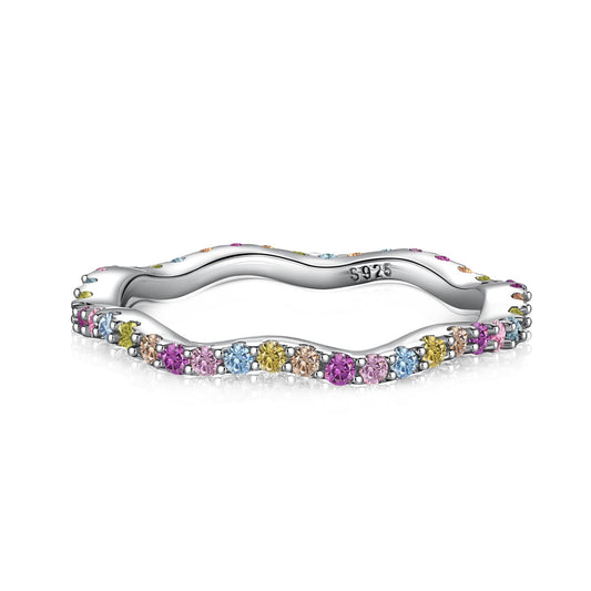 [Hevara Jewelry]Dainty Colorful Round Cut Party Ring