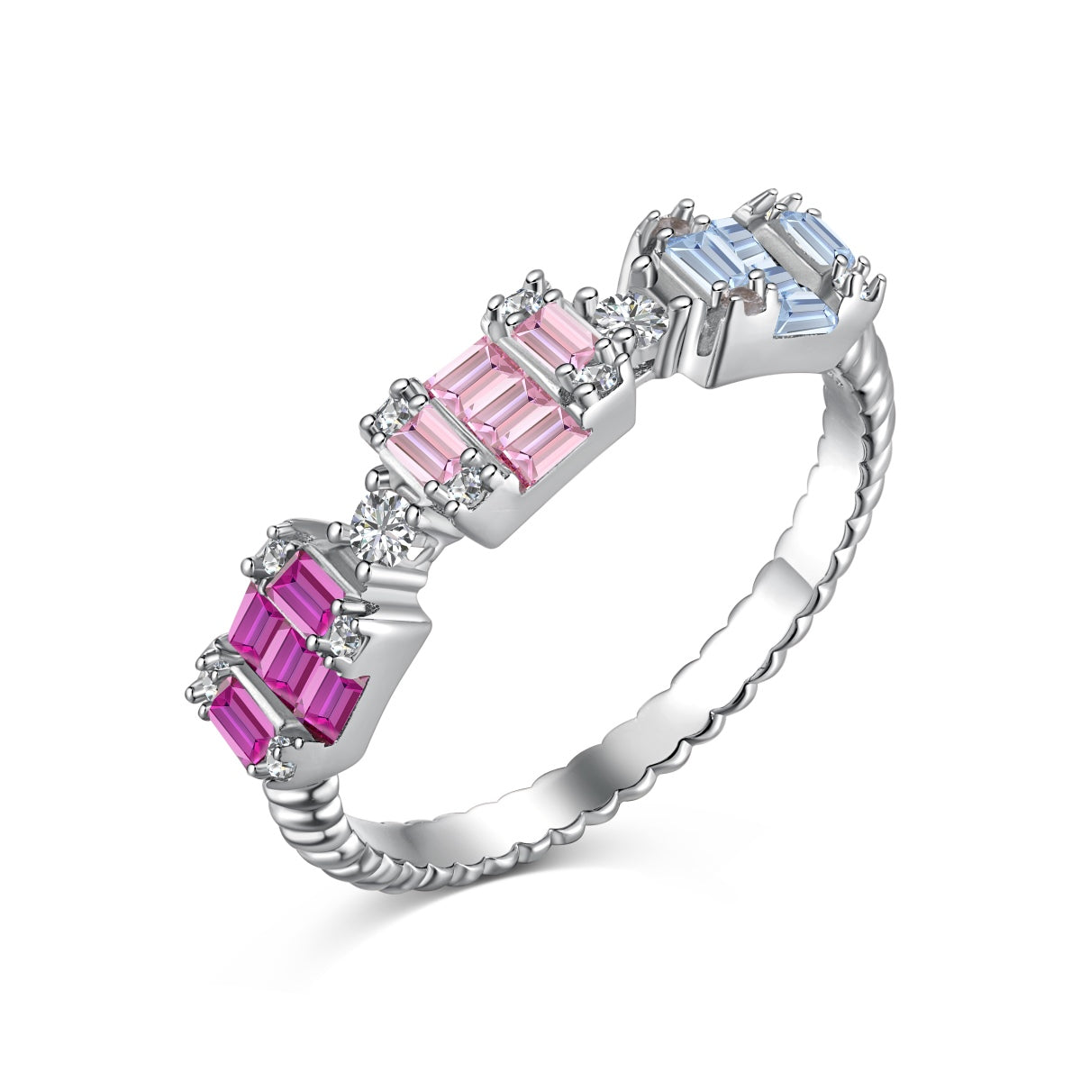 [Hevara Jewelry]Unique Colorful Emerald Cut Party Ring