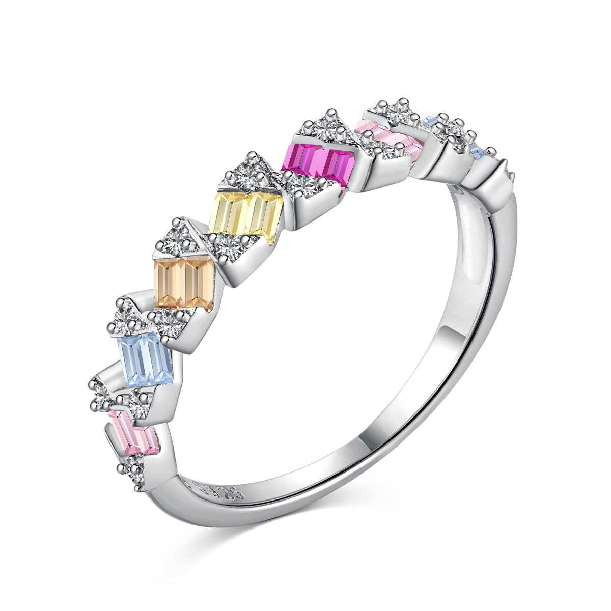 [Hevara Jewelry]Delicate Vibrant Emerald Cut Daily Ring