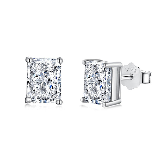 [Hevara Jewelry]Radiant Luxurious Princess Cut Daily Earrings