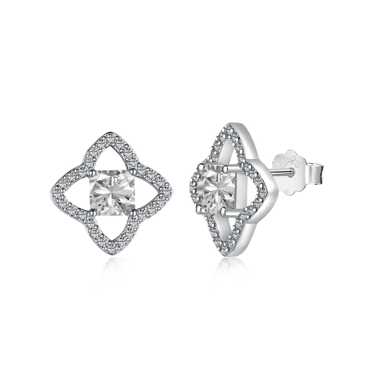 [Hevara Jewelry]Elegant Star Shape Princess Cut Daily Earrings
