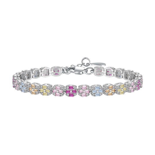 [Hevara Jewelry]Delicate Colorful Emerald Cut Daily Bracelet