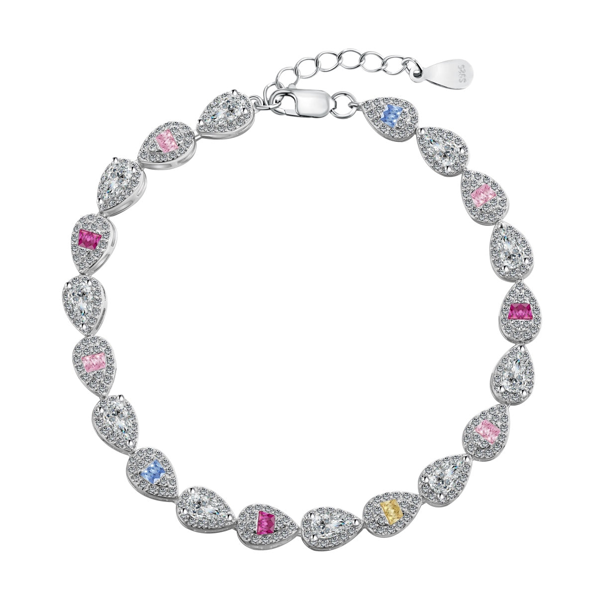 [Hevara Jewelry]0.25 Carat Radiant Water Drop Shape Daily Bracelet
