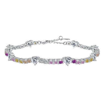 [Hevara Jewelry]Romantic Heart Shape Round Cut Lover Bracelet