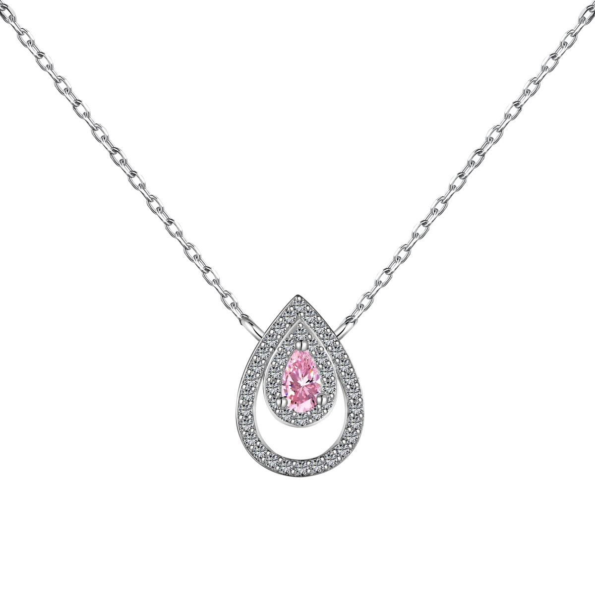 [Hevara Jewelry]Sparkling Pear Cut Necklace
