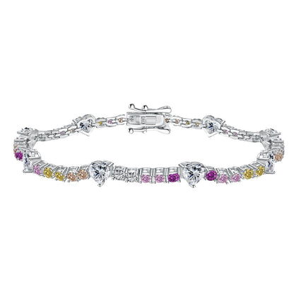 [Hevara Jewelry]Romantic Heart Shape Round Cut Lover Bracelet