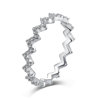 [Hevara Jewelry]Delicate Enchanting Wave Shape Daily Ring