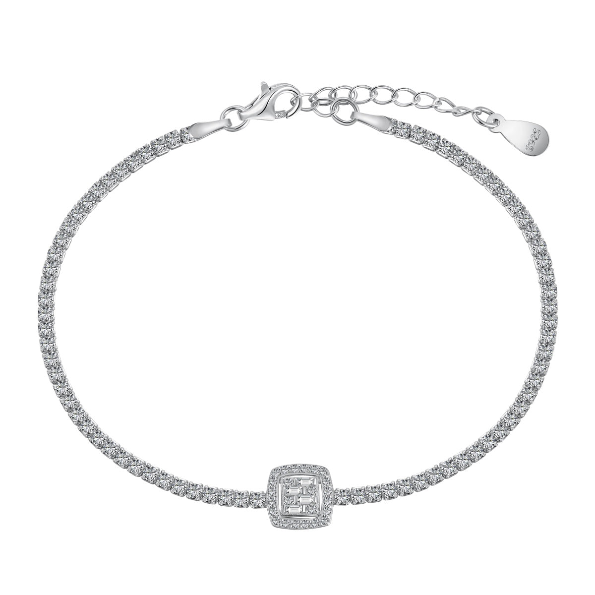 [Hevara Jewelry]Luxurious Dazzling Square Shape Banquet Bracelet