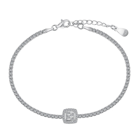 [Hevara Jewelry]Luxurious Dazzling Square Shape Banquet Bracelet