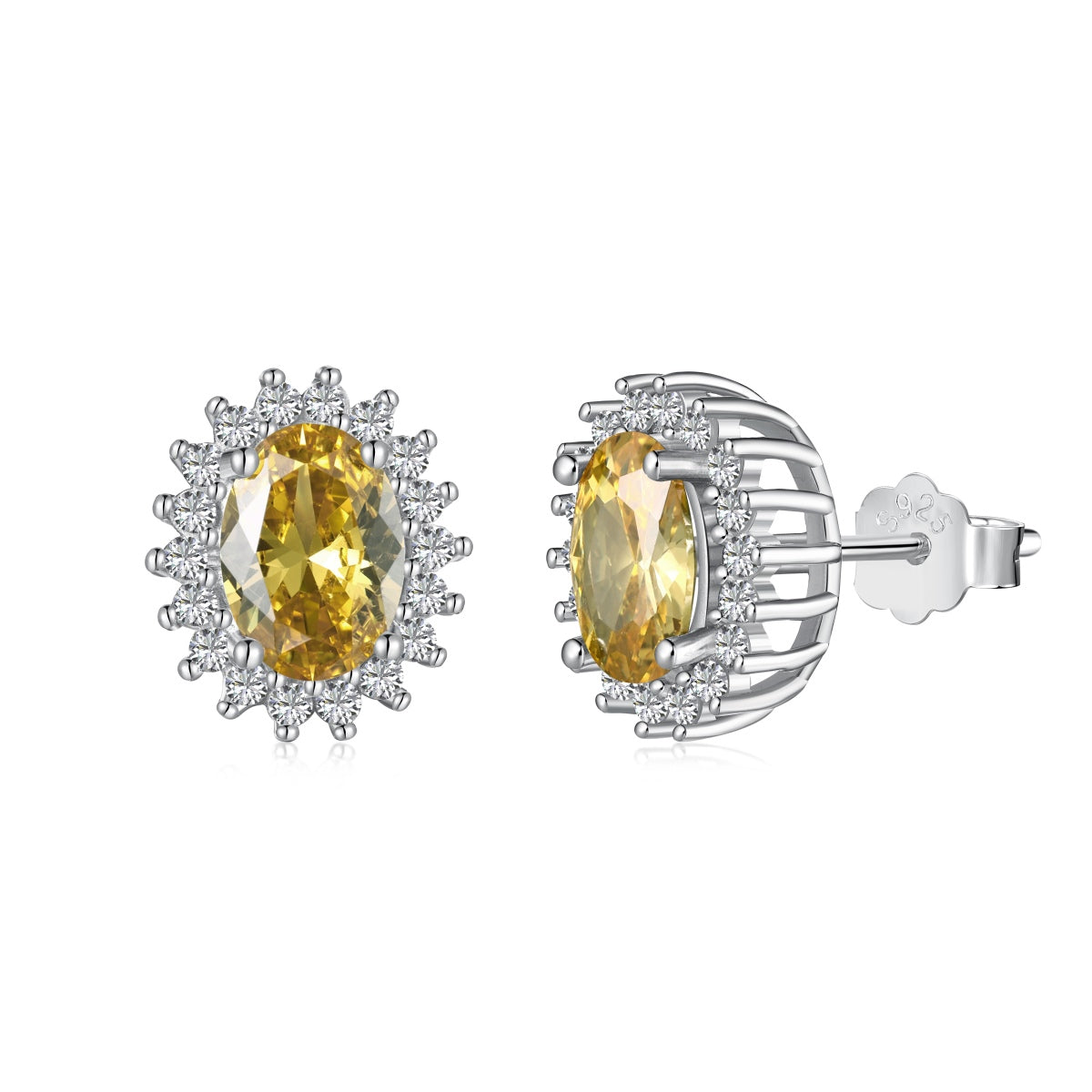 [Hevara Jewelry]Delicate Radiant Oval Cut Daily Earrings