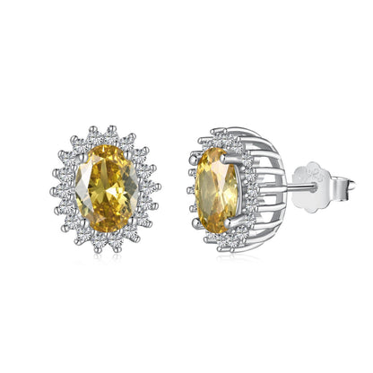 [Hevara Jewelry]Delicate Radiant Oval Cut Daily Earrings