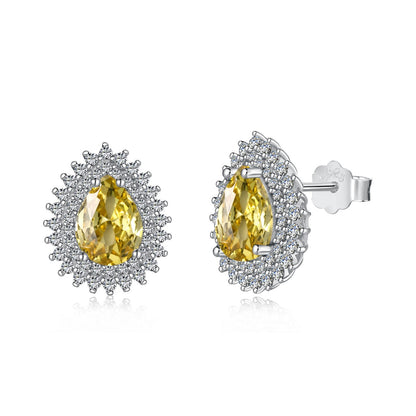 [Hevara Jewelry]Delicate Gorgeous Pear Cut Daily Earrings