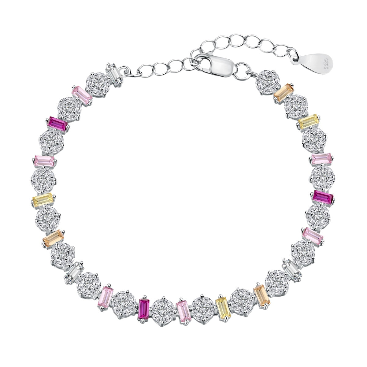 [Hevara Jewelry]Radiant Colorful Round Shape Daily Bracelet