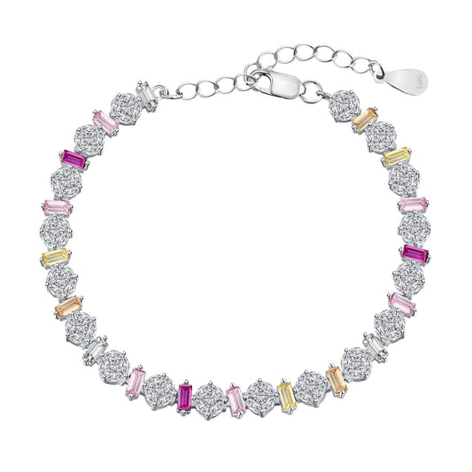 [Hevara Jewelry]Radiant Colorful Round Shape Daily Bracelet