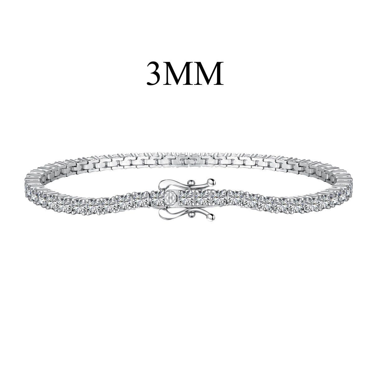 [Hevara Jewelry]Dainty Charming Round Cut Tennis Bracelet