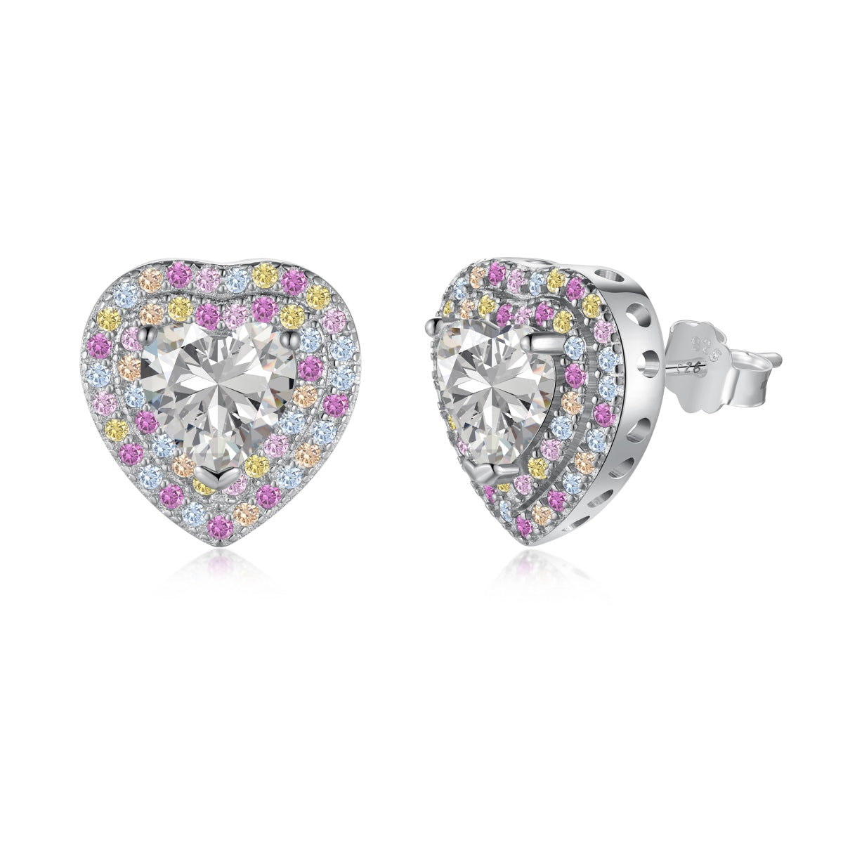[Hevara Jewelry]Dazzling Heart Shape Lover Earrings