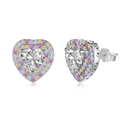 [Hevara Jewelry]Dazzling Heart Shape Lover Earrings